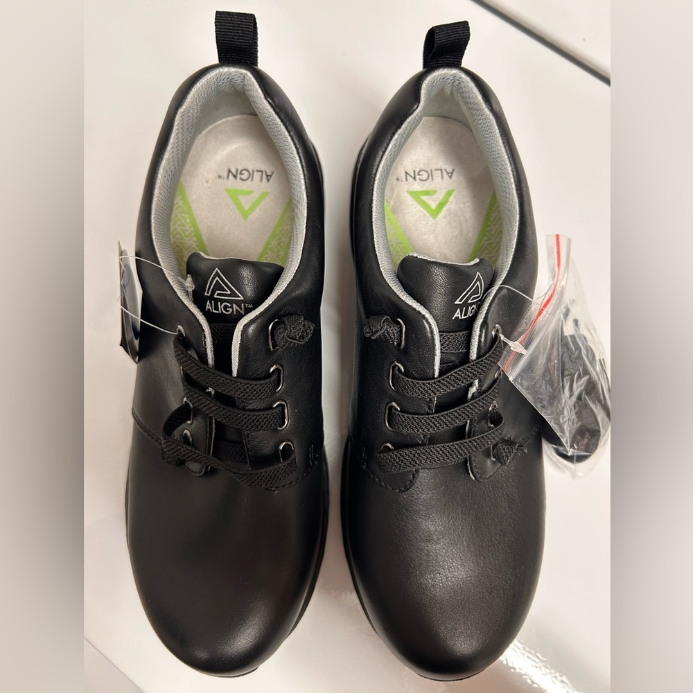 ALIGN Velocity Black Lace-Up Comfort Sneakers